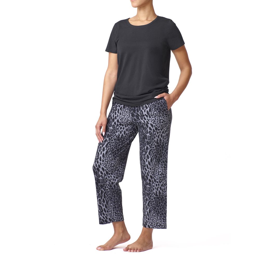 Hue Women's Temp Tech Short Sleeve Tee Skimmer Pj Set